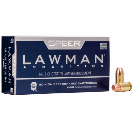 Munição Speer .45ACP TMJ Lawman 185gr Cx.50un
