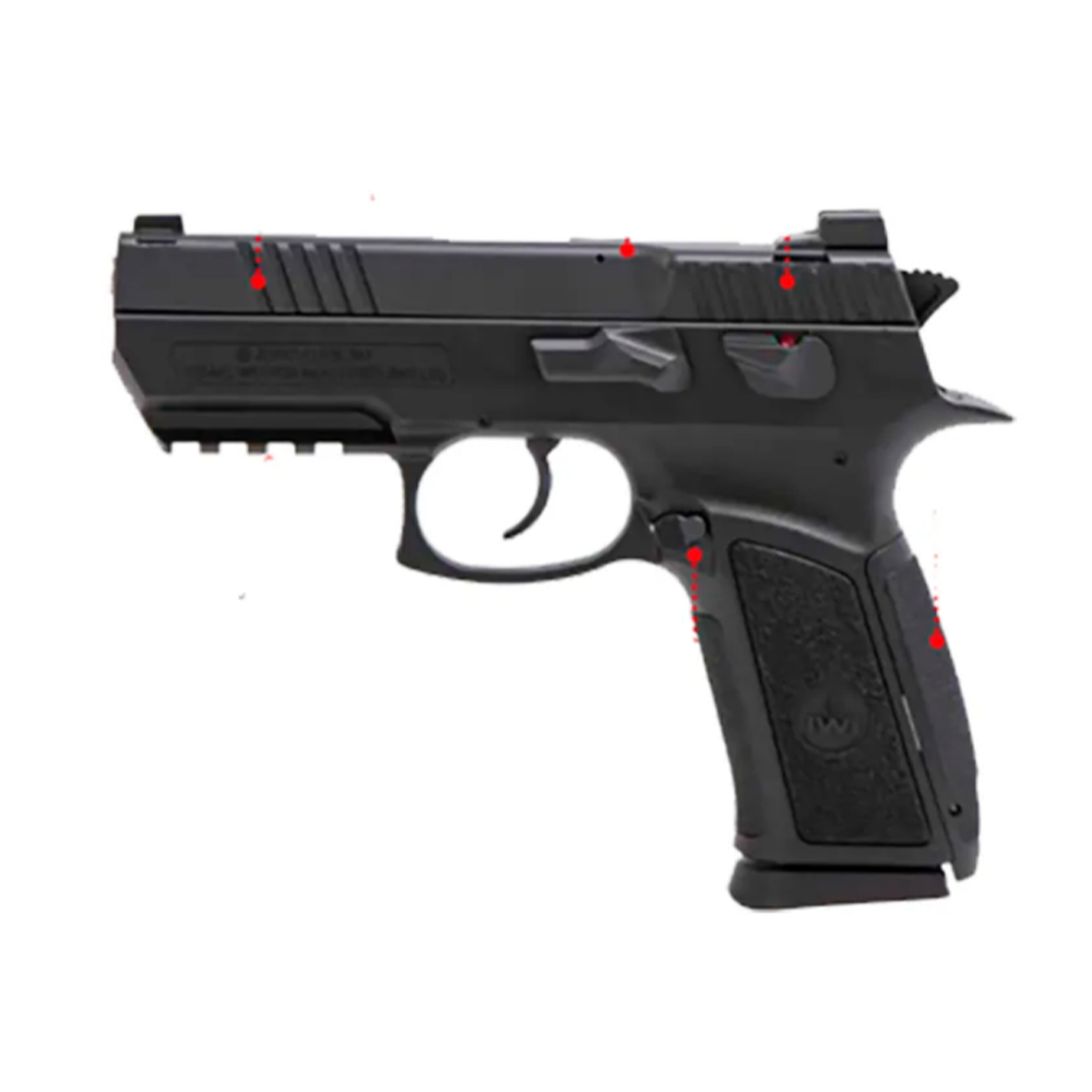Pistola IWI Semiautomática Jericho II Black 9mm