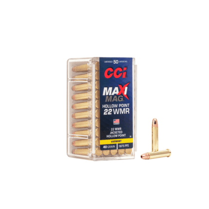 Munição CCI Maxi Mag .22Mag TMJ 40gr C/50Un