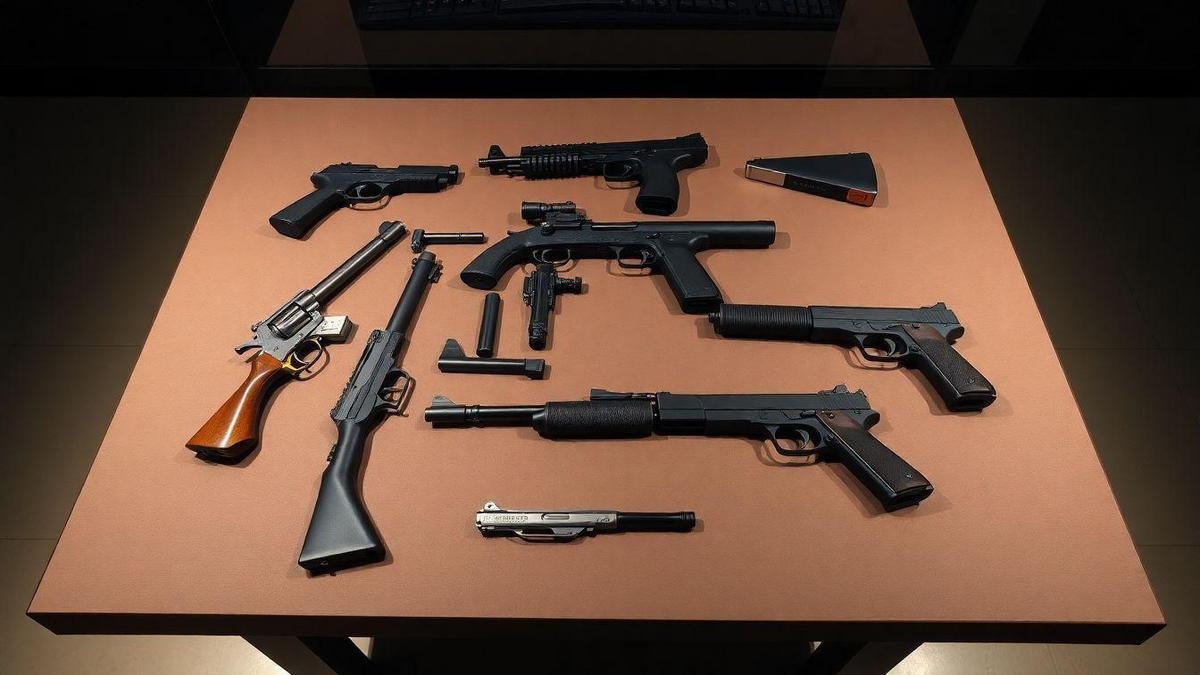 Comparação de Armas de Fogo por Tipo e Calibre